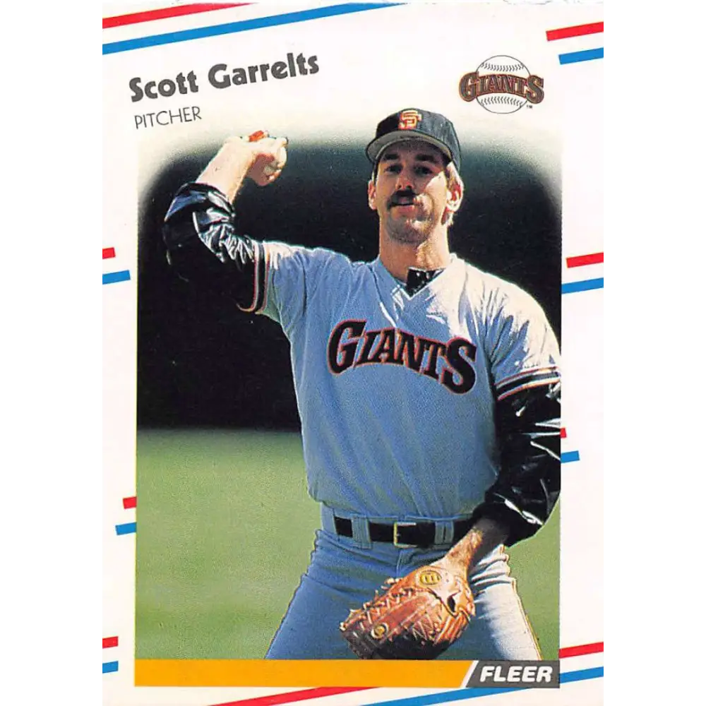 1988 Fleer #82 Scott Garrelts EX Excellent San Francisco Giants Baseball Card  Image 1