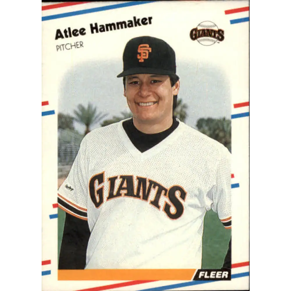 1988 Fleer #83 Atlee Hammaker EX Excellent San Francisco Giants Baseball Card  Image 1