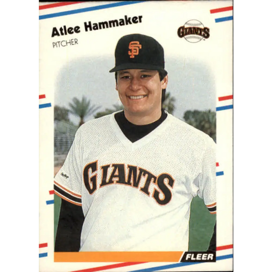 1988 Fleer #83 Atlee Hammaker EX Excellent San Francisco Giants Baseball Card  Image 1