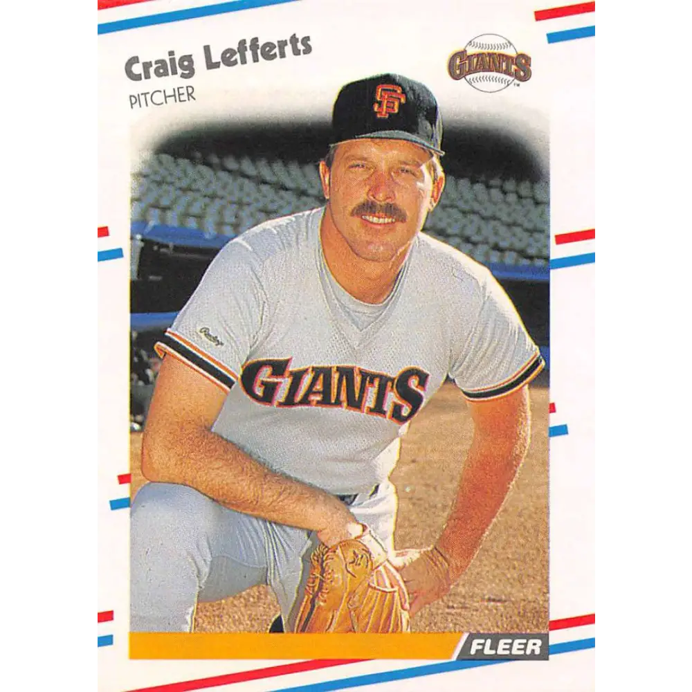 1988 Fleer #87 Craig Lefferts EX Excellent San Francisco Giants Baseball Card  Image 1