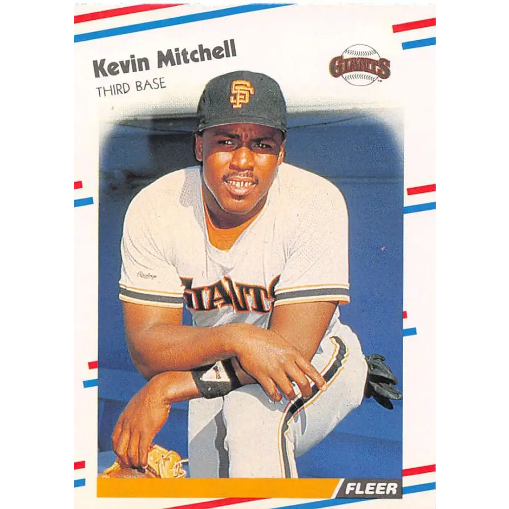1988 Fleer #92 Kevin Mitchell EX Excellent San Francisco Giants Baseball Card  Image 1