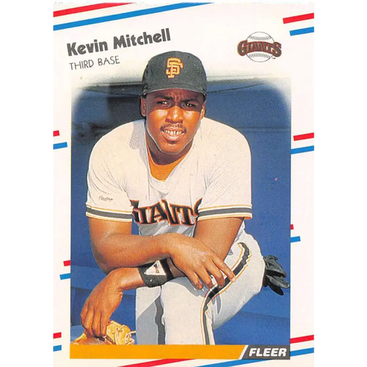 1988 Fleer #92 Kevin Mitchell EX Excellent San Francisco Giants Baseball Card  Image 1