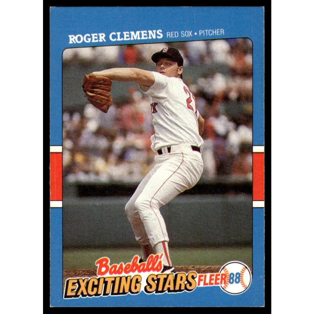 1988 Fleer Exciting Stars #10 Roger Clemens EX/NM Boston Red Sox Baseball Card Image 1