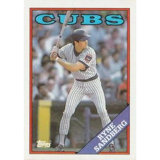 1988 Topps #10 Ryne Sandberg NM-MT Chicago Cubs Baseball Card  Image 1