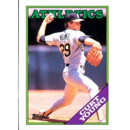1988 Topps #103 Curt Young NM-MT Oakland Athletics Baseball Card  Image 1