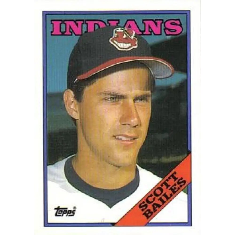 1988 Topps #107 Scott Bailes NM-MT Cleveland Indians Baseball Card  Image 1