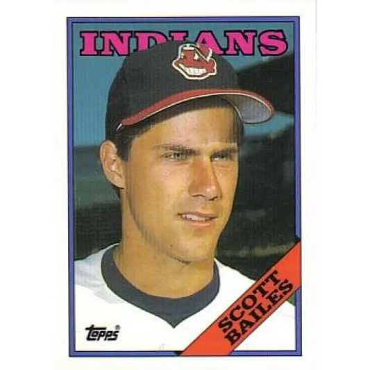 1988 Topps #107 Scott Bailes NM-MT Cleveland Indians Baseball Card  Image 1