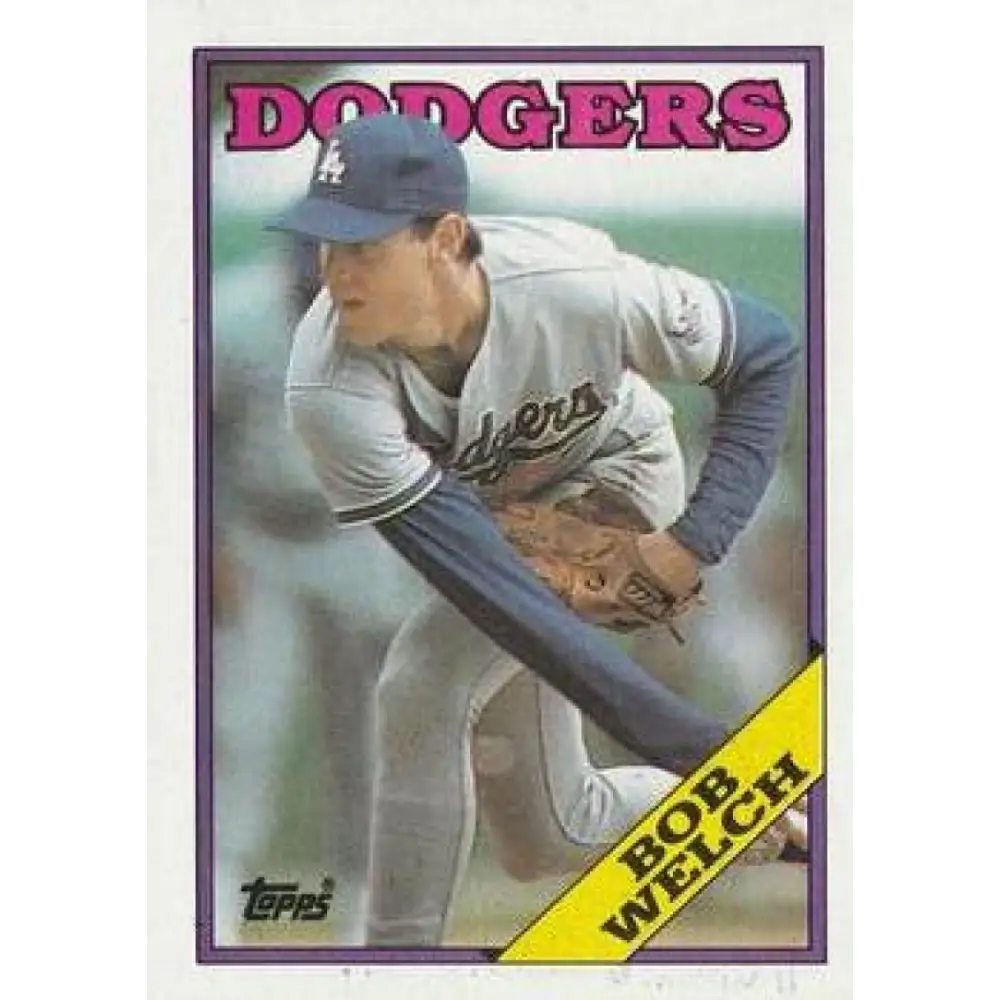 1988 Topps #118 Bob Welch NM-MT Los Angeles Dodgers Baseball Card  Image 1