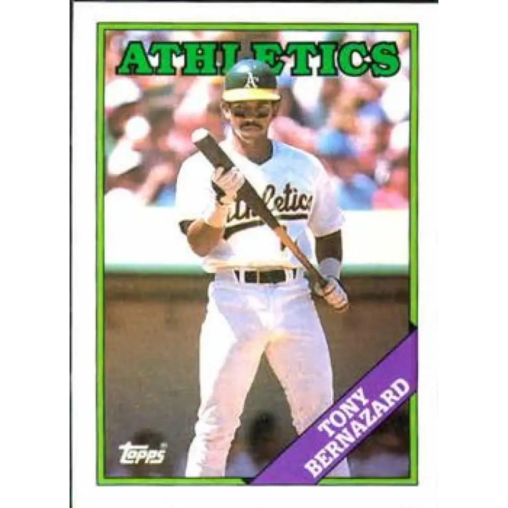 1988 Topps #122 Tony Bernazard NM-MT Oakland Athletics Baseball Card  Image 1