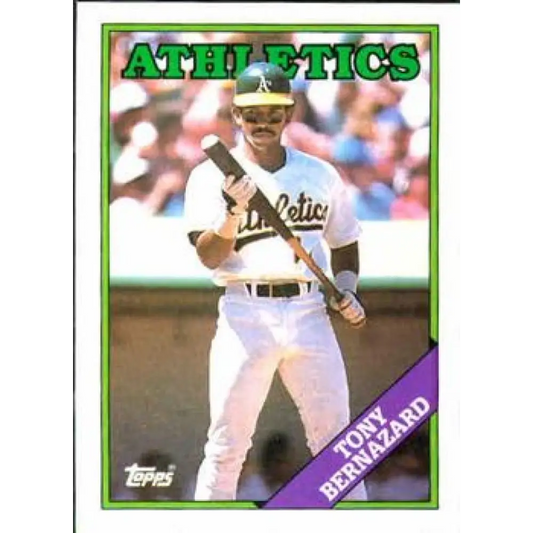 1988 Topps #122 Tony Bernazard NM-MT Oakland Athletics Baseball Card  Image 1