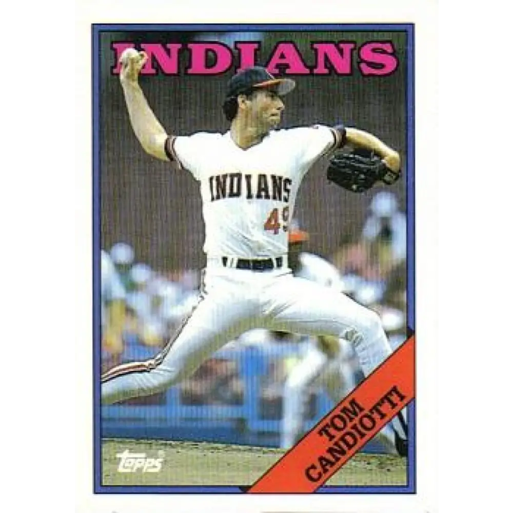 1988 Topps #123 Tom Candiotti NM-MT Cleveland Indians Baseball Card  Image 1
