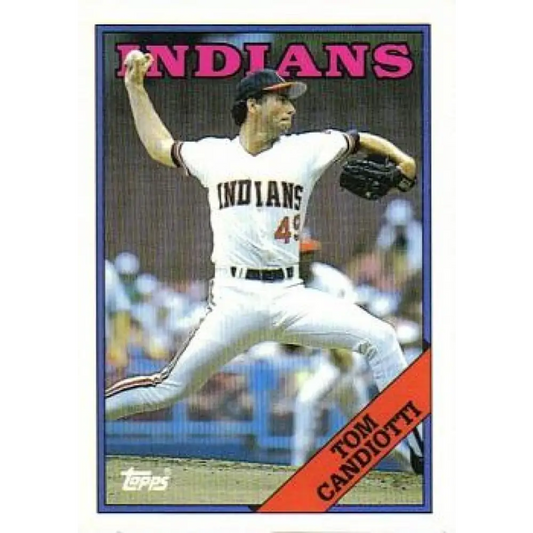 1988 Topps #123 Tom Candiotti NM-MT Cleveland Indians Baseball Card  Image 1