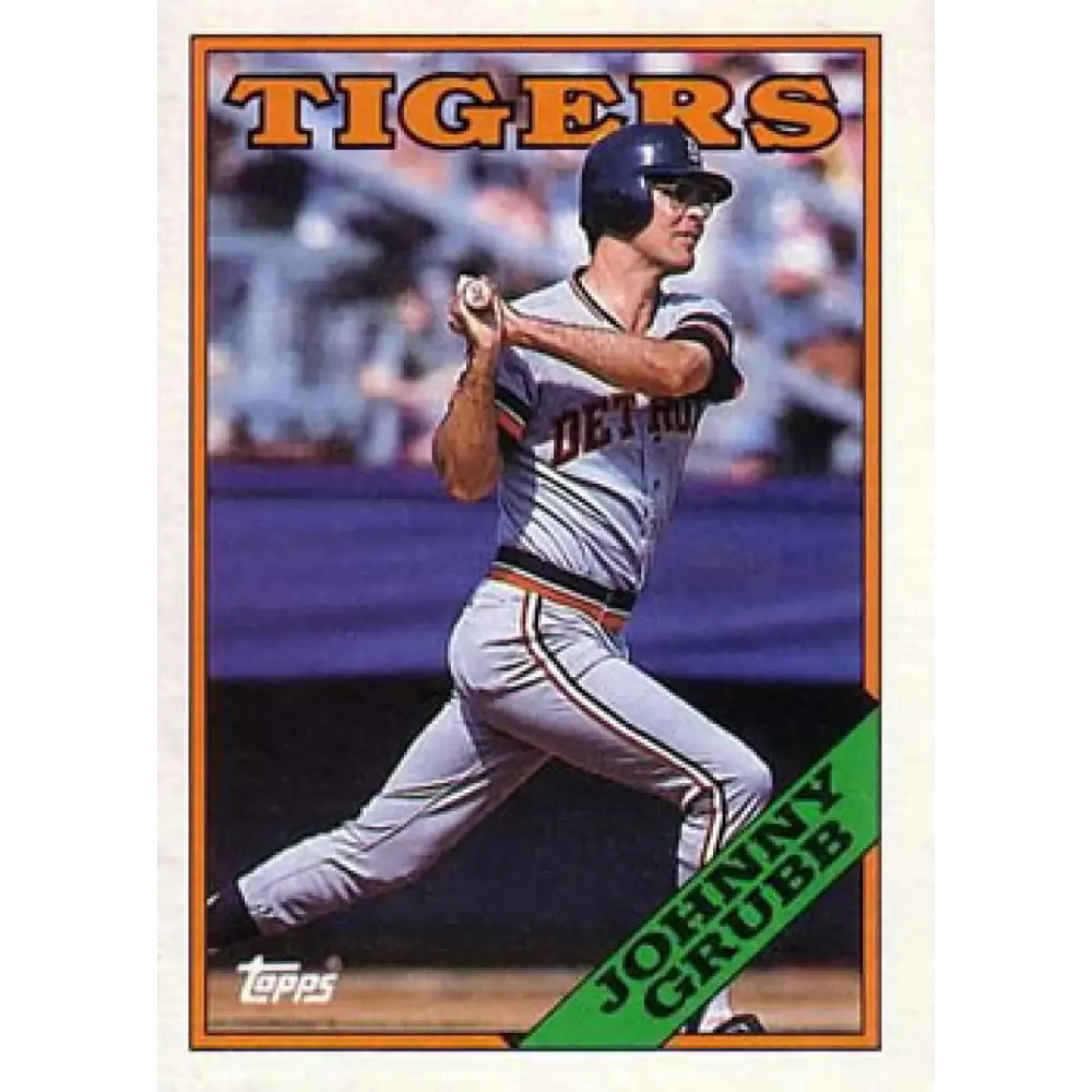 1988 Topps #128 Johnny Grubb NM-MT Detroit Tigers Baseball Card  Image 1