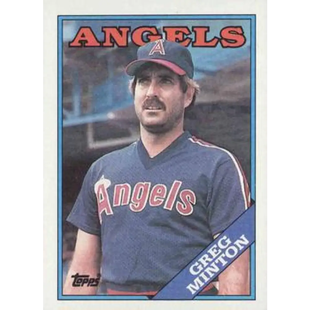 1988 Topps #129 Greg Minton NM-MT California Angels Baseball Card  Image 1