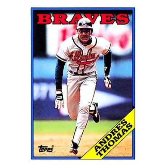 1988 Topps #13 Andres Thomas NM-MT Atlanta Braves Baseball Card  Image 1