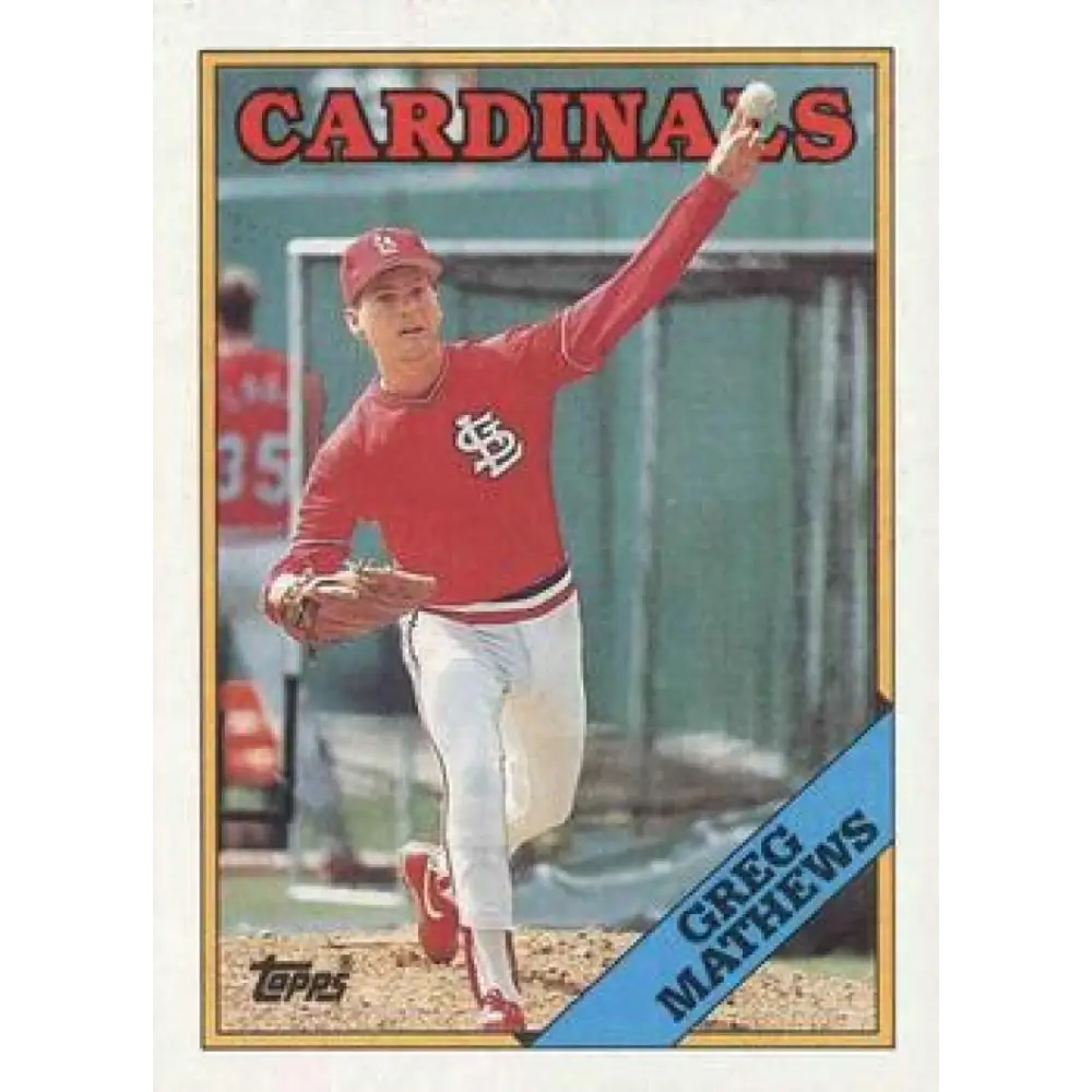 1988 Topps #133 Greg Mathews NM-MT St. Louis Cardinals Baseball Card  Image 1
