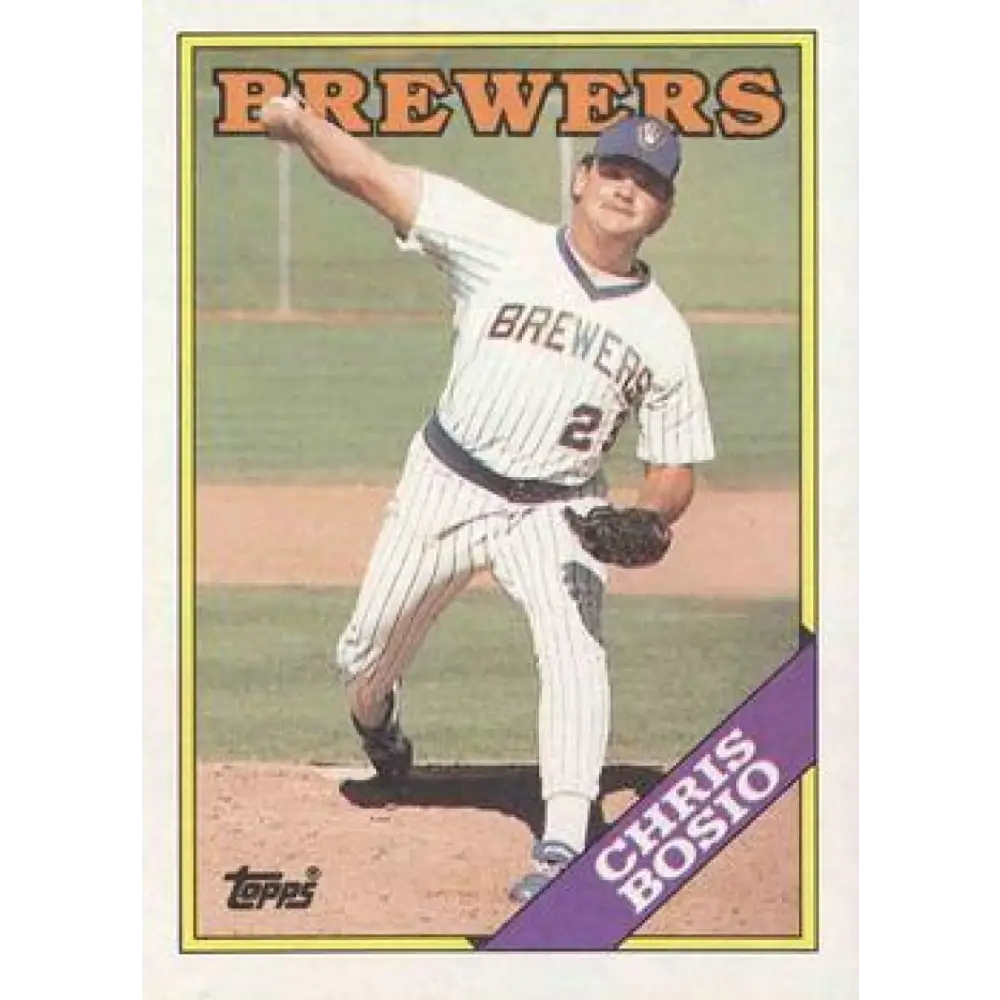 1988 Topps #137 Chris Bosio NM-MT Milwaukee Brewers Baseball Card  Image 1