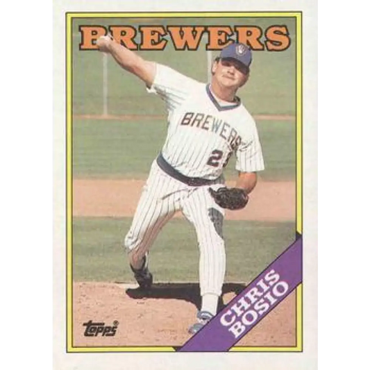 1988 Topps #137 Chris Bosio NM-MT Milwaukee Brewers Baseball Card  Image 1