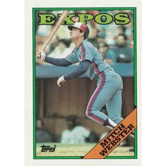 1988 Topps #138 Mitch Webster NM-MT Montreal Expos Baseball Card  Image 1