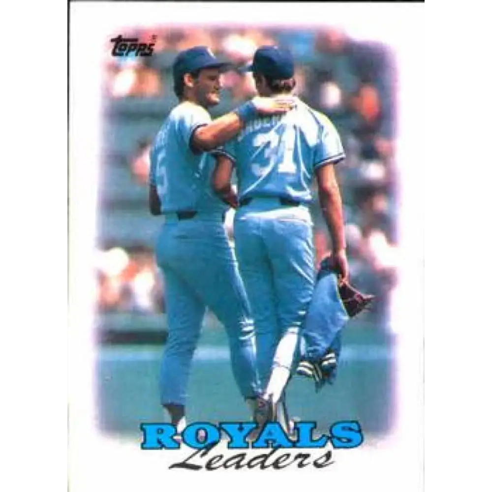 1988 Topps #141 Royals Team Leaders NM-MT Kansas City Royals Baseball Card  Image 1