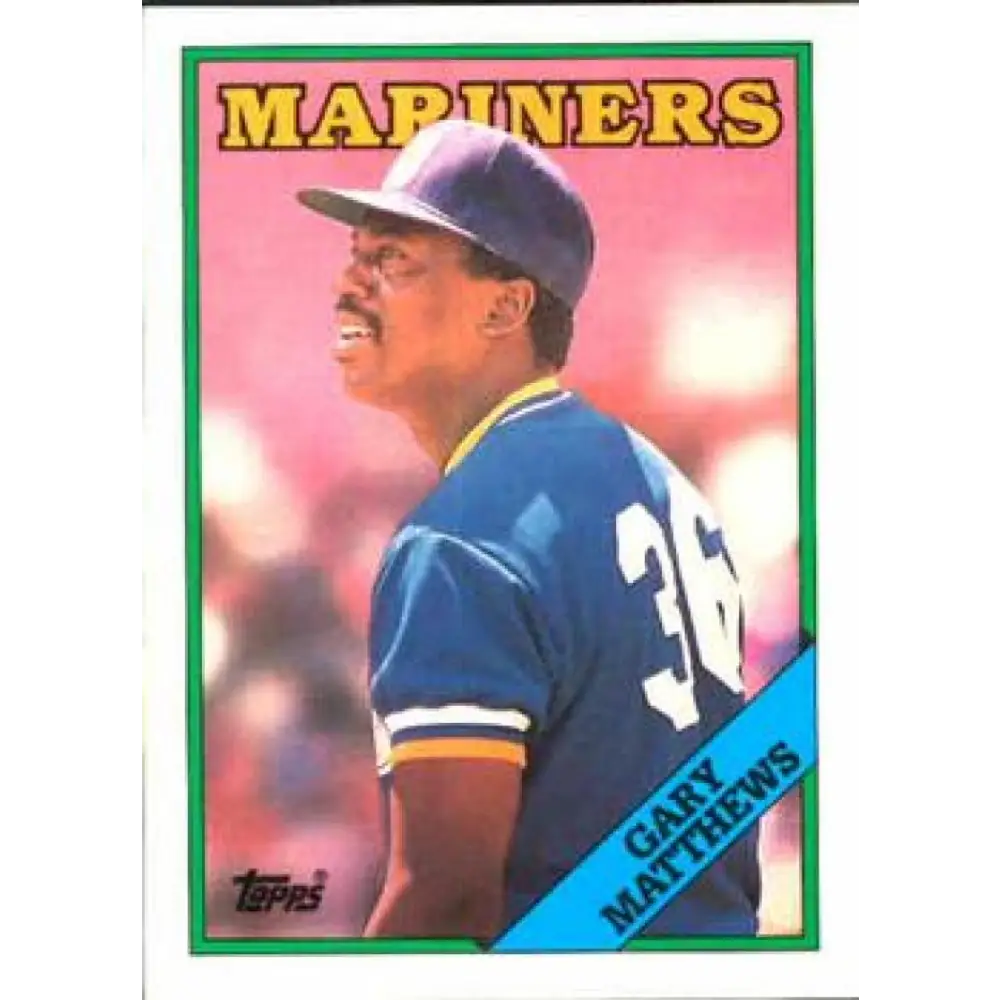 1988 Topps #156 Gary Matthews NM-MT Seattle Mariners Baseball Card  Image 1