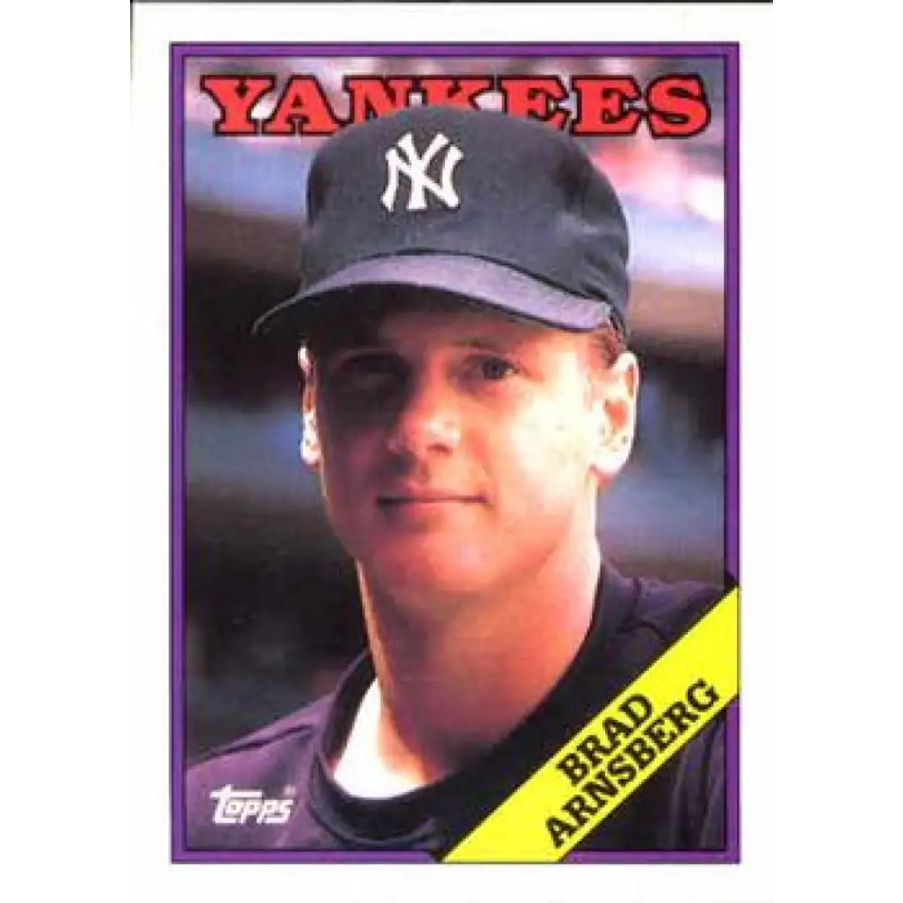 1988 Topps #159 Brad Arnsberg NM-MT RC Rookie New York Yankees Baseball Card  Image 1