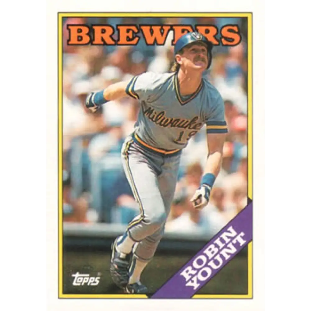 1988 Topps #165 Robin Yount NM-MT Milwaukee Brewers Baseball Card  Image 1