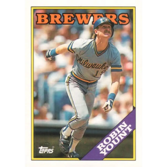 1988 Topps #165 Robin Yount NM-MT Milwaukee Brewers Baseball Card  Image 1