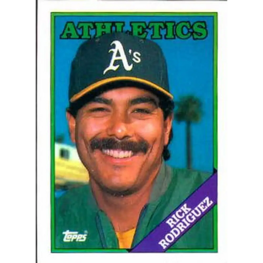 1988 Topps #166 Rick Rodriguez NM-MT Oakland Athletics Baseball Card  Image 1