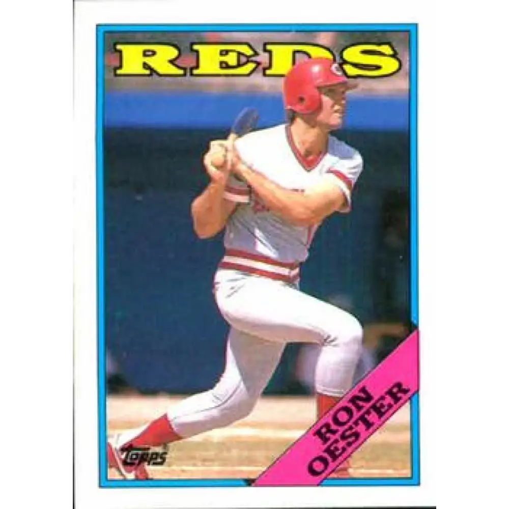1988 Topps #17 Ron Oester NM-MT Cincinnati Reds Baseball Card  Image 1