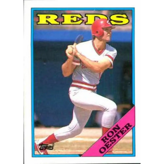 1988 Topps #17 Ron Oester NM-MT Cincinnati Reds Baseball Card  Image 1