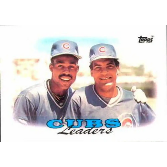 1988 Topps #171 Cubs Team Leaders NM-MT Chicago Cubs Baseball Card  Image 1