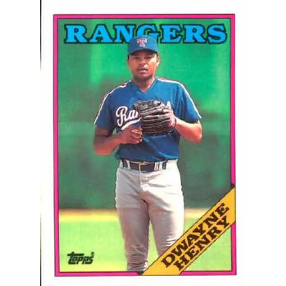 1988 Topps #178 Dwayne Henry NM-MT Texas Rangers Baseball Card  Image 1