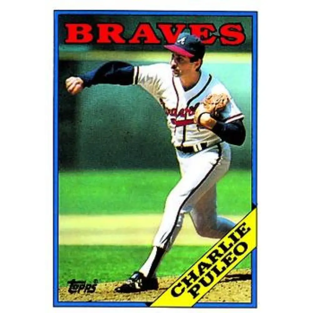 1988 Topps #179 Charlie Puleo NM-MT Atlanta Braves Baseball Card  Image 1