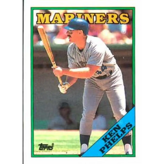 1988 Topps #182 Ken Phelps NM-MT Seattle Mariners Baseball Card  Image 1
