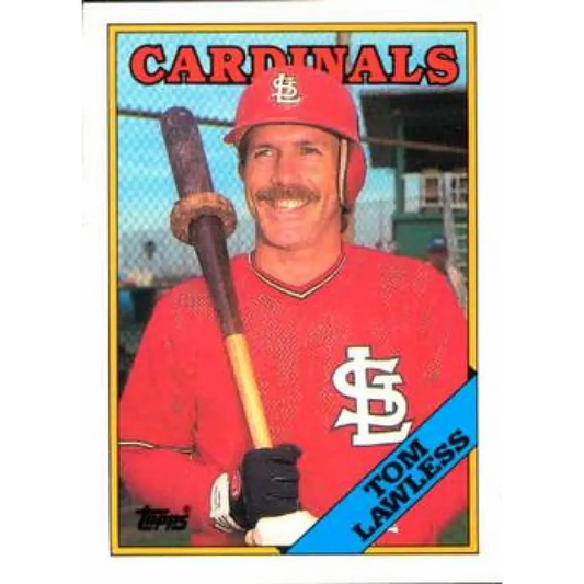 1988 Topps #183 Tom Lawless NM-MT St. Louis Cardinals Baseball Card  Image 1