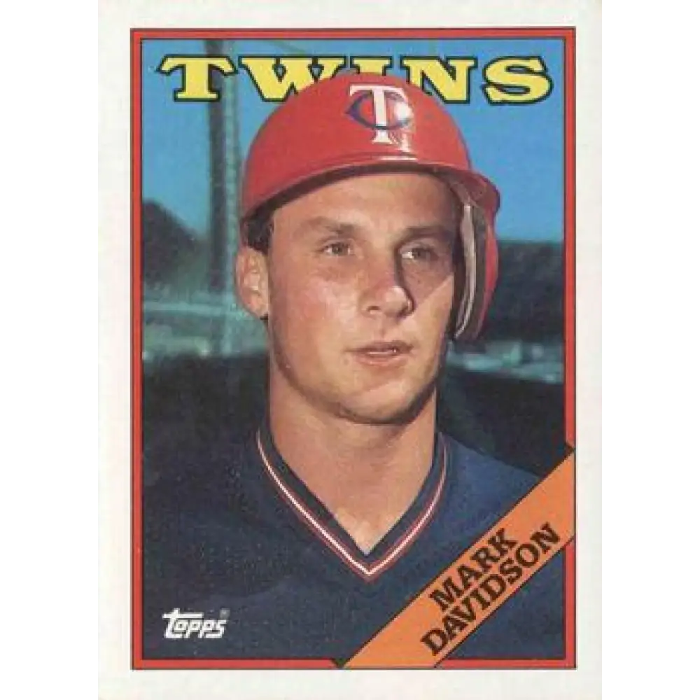 1988 Topps #19 Mark Davidson NM-MT RC Rookie Minnesota Twins Baseball Card  Image 1