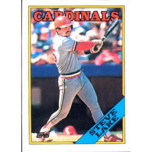 1988 Topps #208 Steve Lake NM-MT St. Louis Cardinals Baseball Card  Image 1