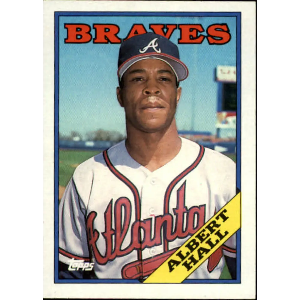1988 Topps #213 Albert Hall NM-MT Atlanta Braves Baseball Card  Image 1