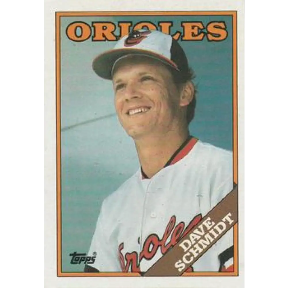 1988 Topps #214 Dave Schmidt NM-MT Baltimore Orioles Baseball Card  Image 1