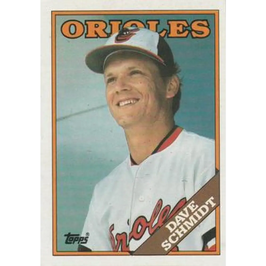 1988 Topps #214 Dave Schmidt NM-MT Baltimore Orioles Baseball Card  Image 1