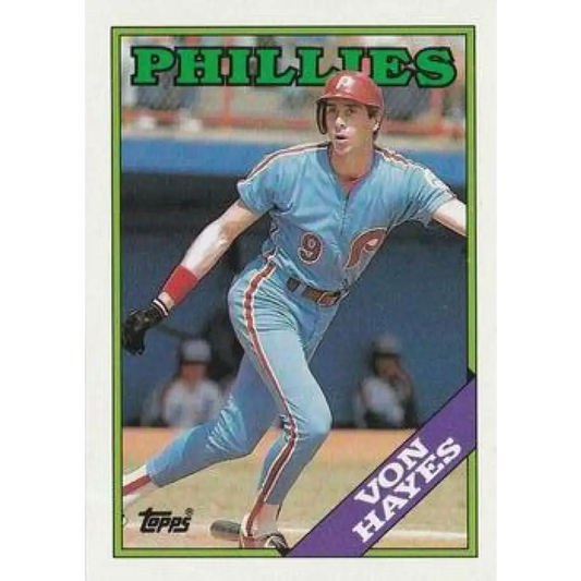 1988 Topps #215 Von Hayes NM-MT Philadelphia Phillies Baseball Card  Image 1