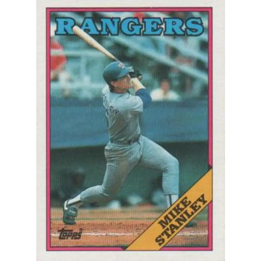 1988 Topps #219 Mike Stanley NM-MT Texas Rangers Baseball Card  Image 1