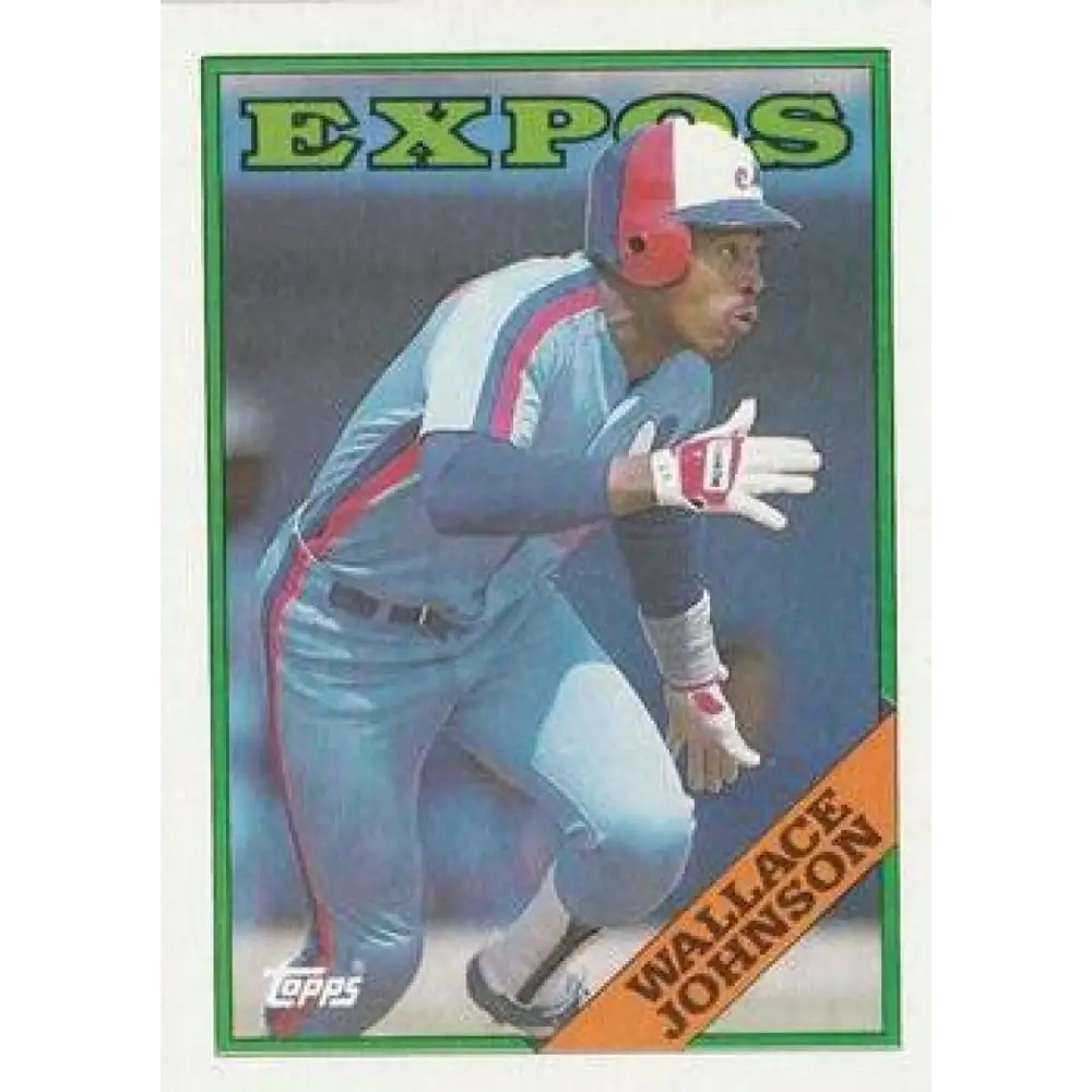1988 Topps #228 Wallace Johnson NM-MT Montreal Expos Baseball Card  Image 1