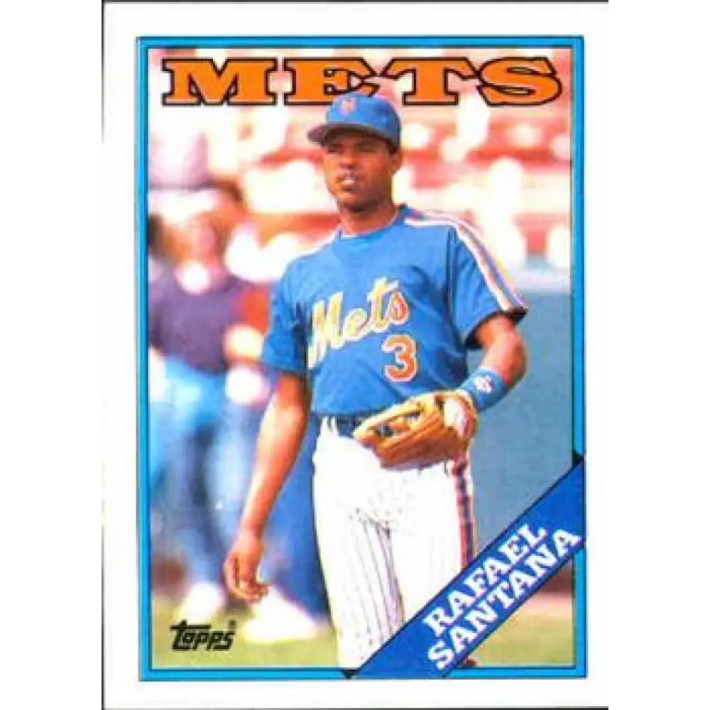 1988 Topps #233 Rafael Santana NM-MT New York Mets Baseball Card  Image 1