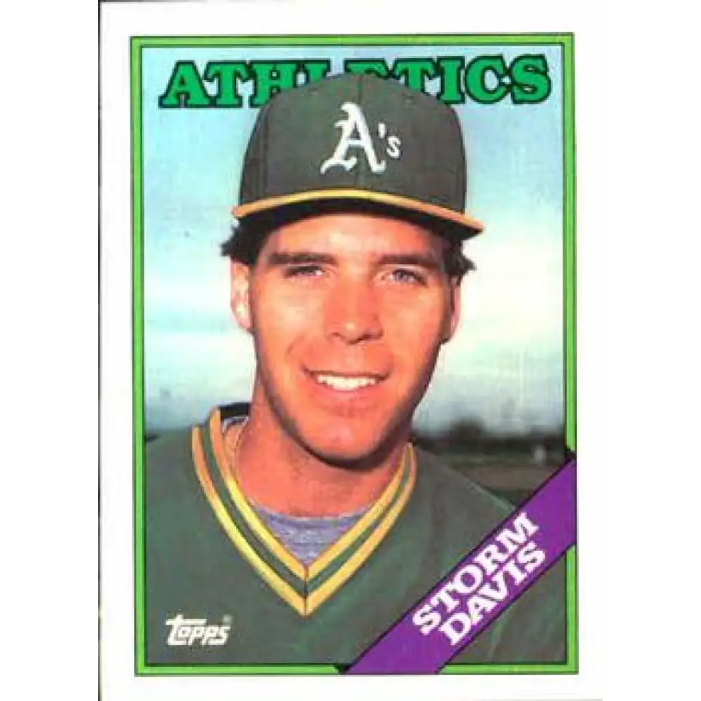 1988 Topps #248 Storm Davis NM-MT Oakland Athletics Baseball Card  Image 1