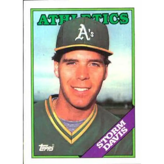 1988 Topps #248 Storm Davis NM-MT Oakland Athletics Baseball Card  Image 1