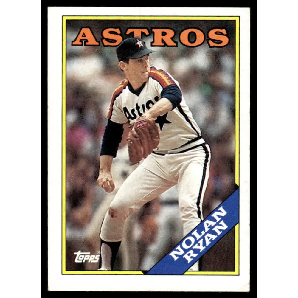 1988 Topps #250 Nolan Ryan EX/NM Houston Astros Baseball Card Image 1