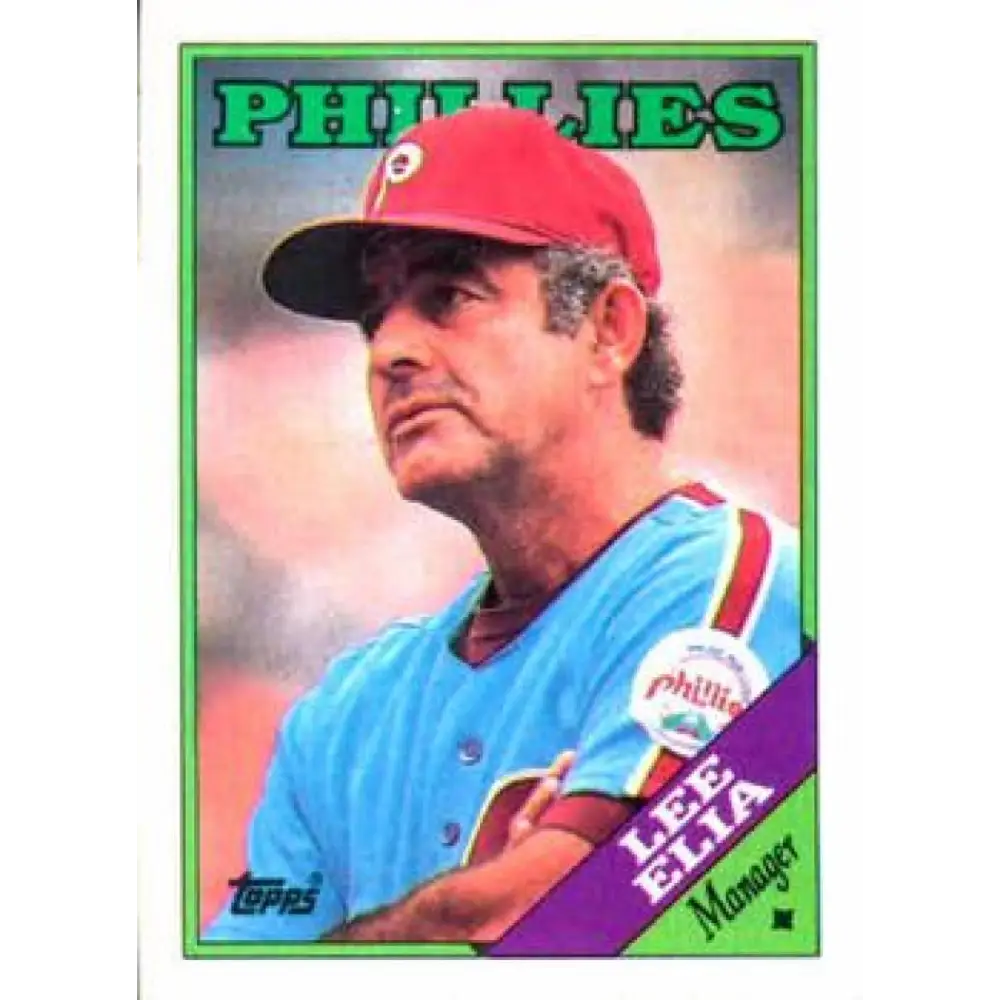 1988 Topps #254 Lee Elia NM-MT Philadelphia Phillies Baseball Card  Image 1