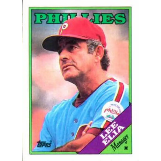 1988 Topps #254 Lee Elia NM-MT Philadelphia Phillies Baseball Card  Image 1